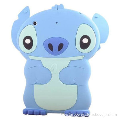 Soft Silicone Case Shell Skin Cover for Apple iPad Mini, 3D Cute Stitch Blue Pink
